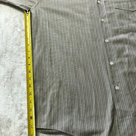 NWOT Hugo Boss Light Brown/Taupe/Off White Striped Dress Shirt Size 39/15.5 - Picture 7 of 8